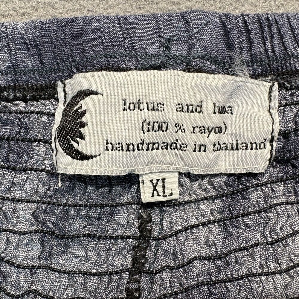 Lotus & Luna Size XL Navy Blue Harem Pants Yoga Boho Tie Dye Comfort - Picture 4 of 7